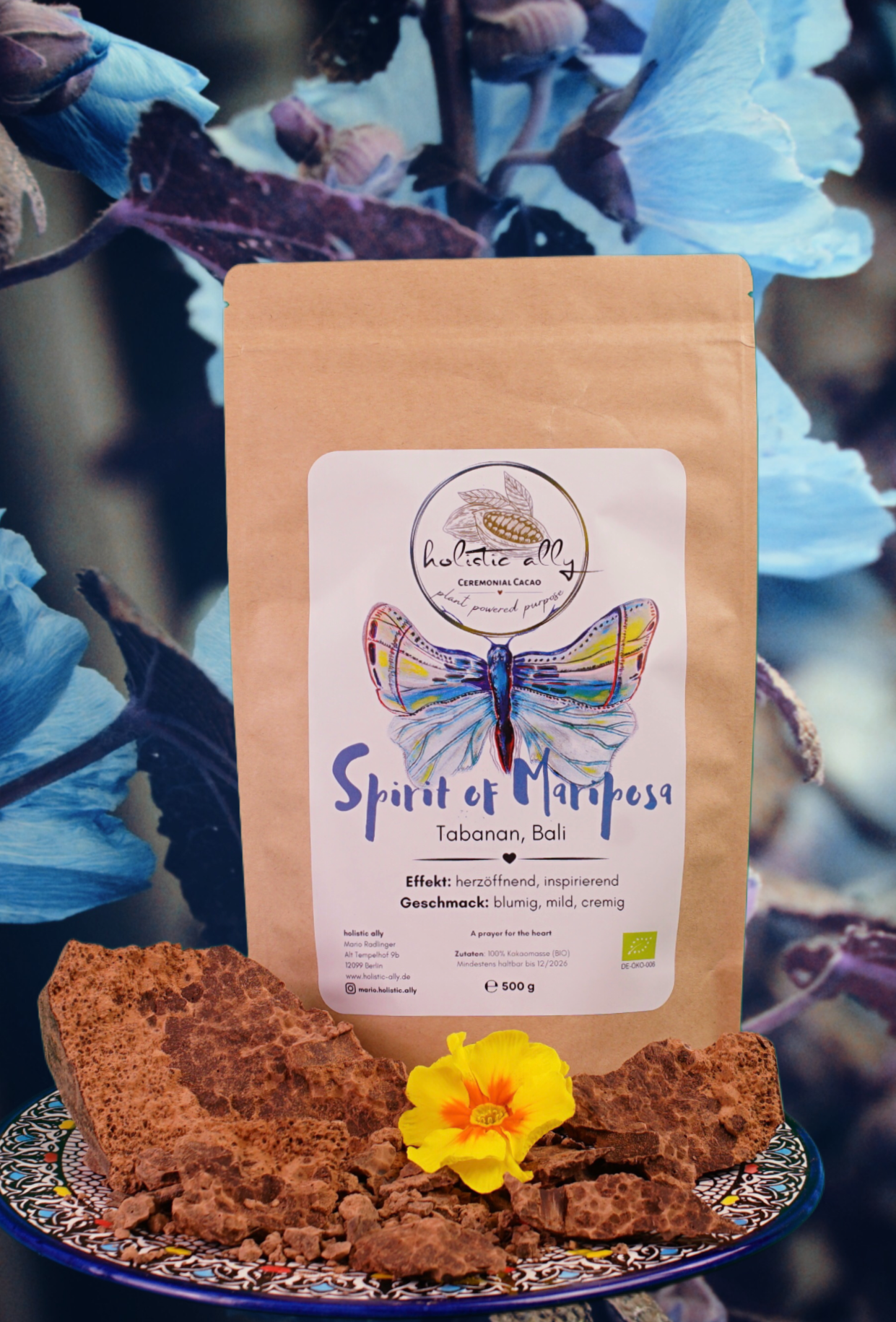 Spirit of Mariposa - Zeremonieller BIO Kakao aus Tabanan, Bali
