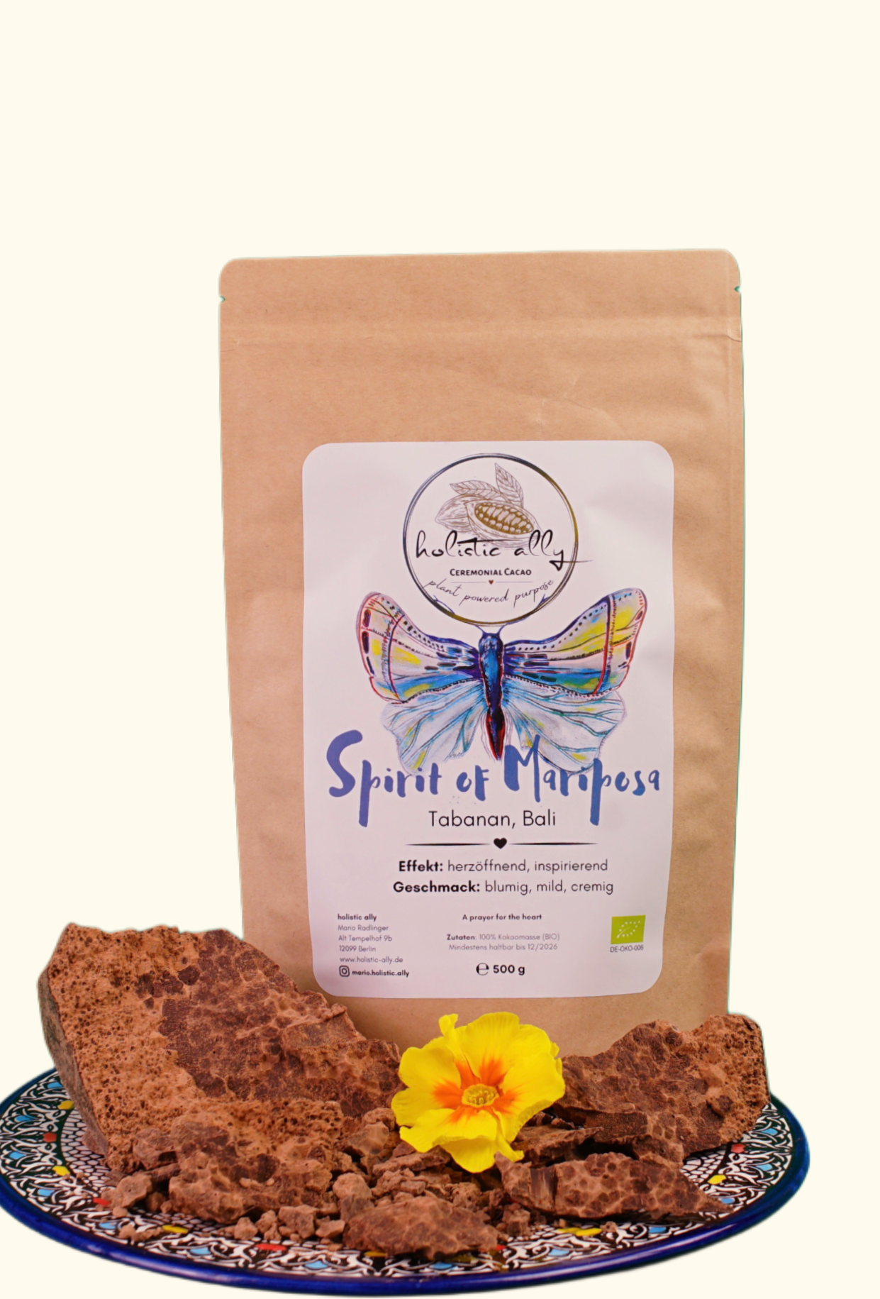 Spirit of Mariposa - Zeremonieller BIO Kakao aus Tabanan, Bali