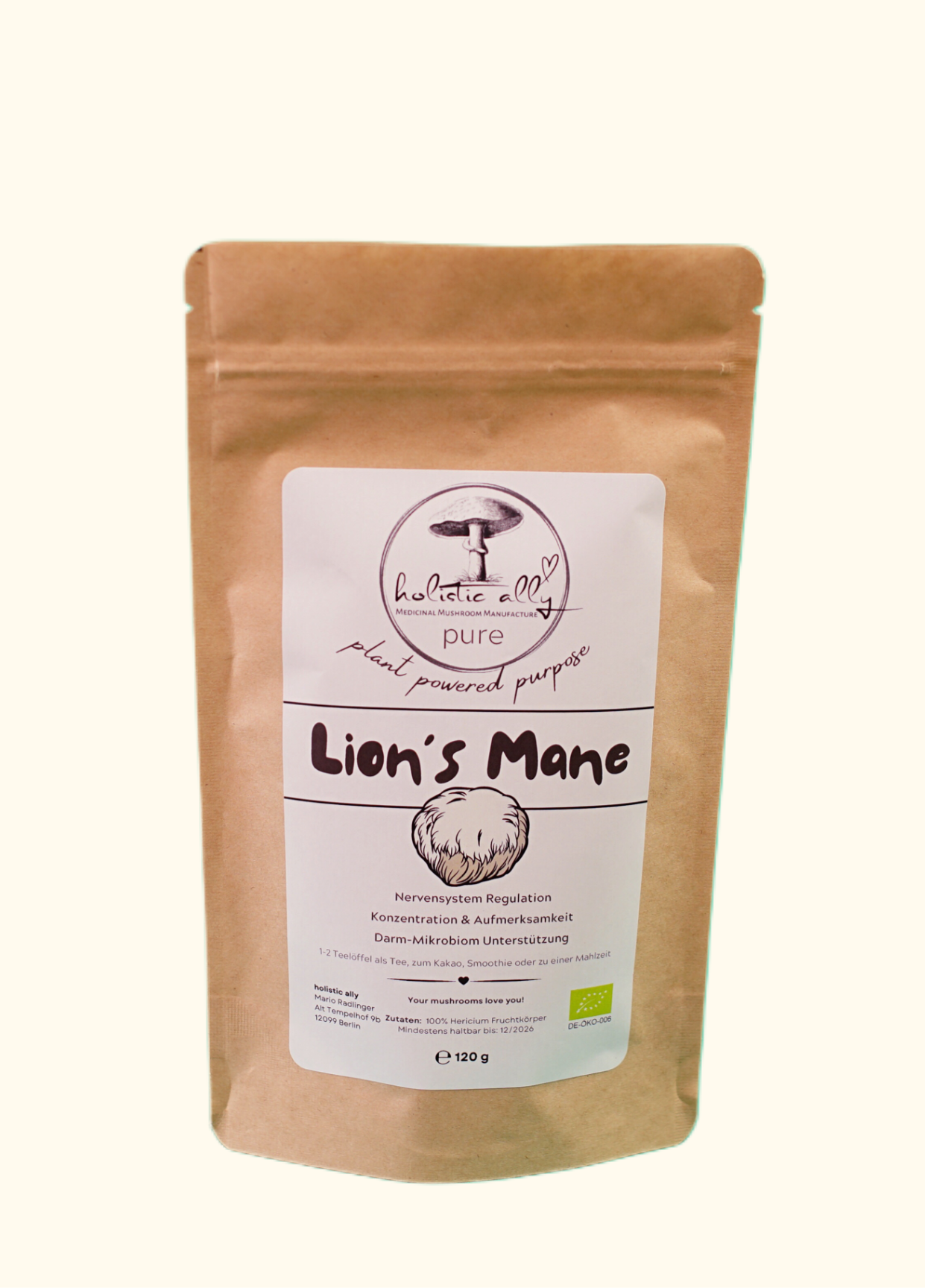 Lions Mane BIO-Fruchtkörperpulver